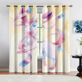 Pokemon Fennekin Flareon Blackout Curtains Drapes for Window Treatment Set
